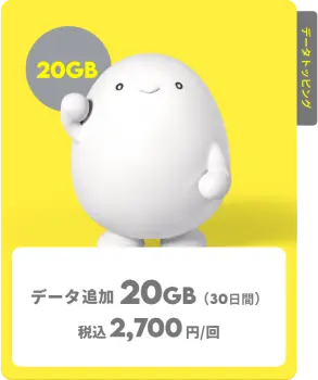 トッピング 20gb